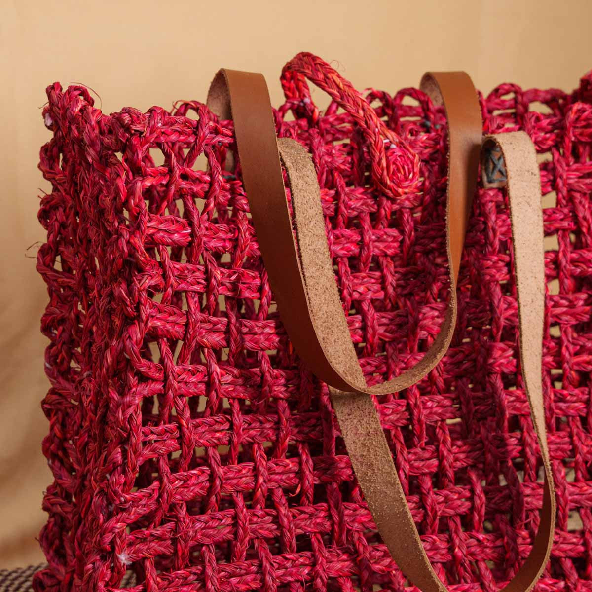 Sabai Grass Red Tote Bag