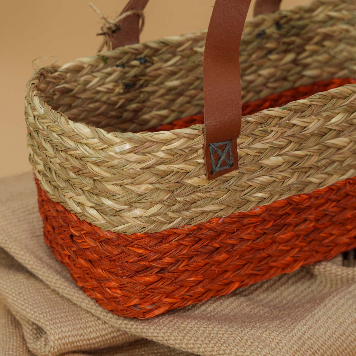Sabai Orange Woven Mini Bag