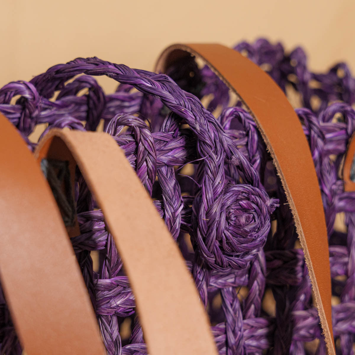 Sabai Grass Small Purple Tote