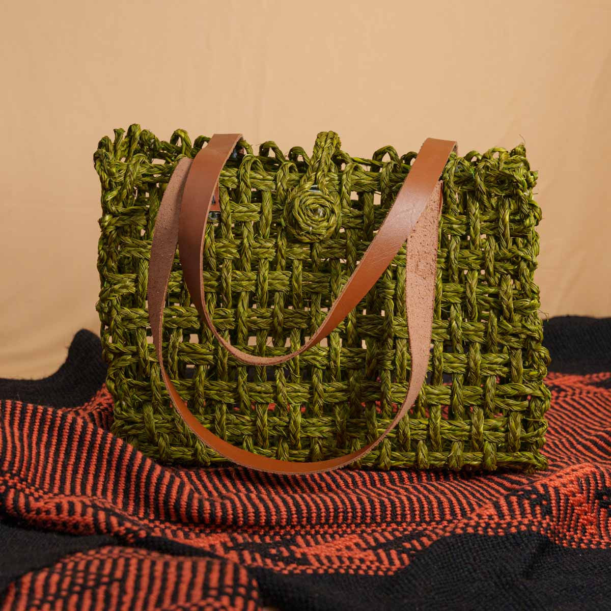 Sabai Grass Small Green Tote Bag