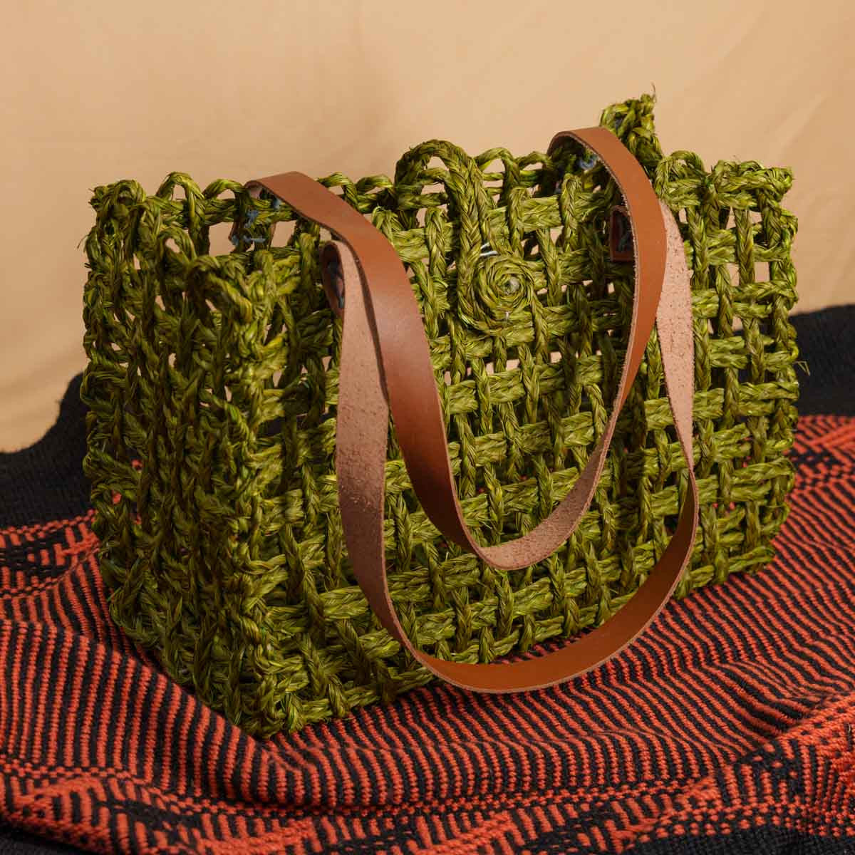 Sabai Grass Small Green Tote Bag
