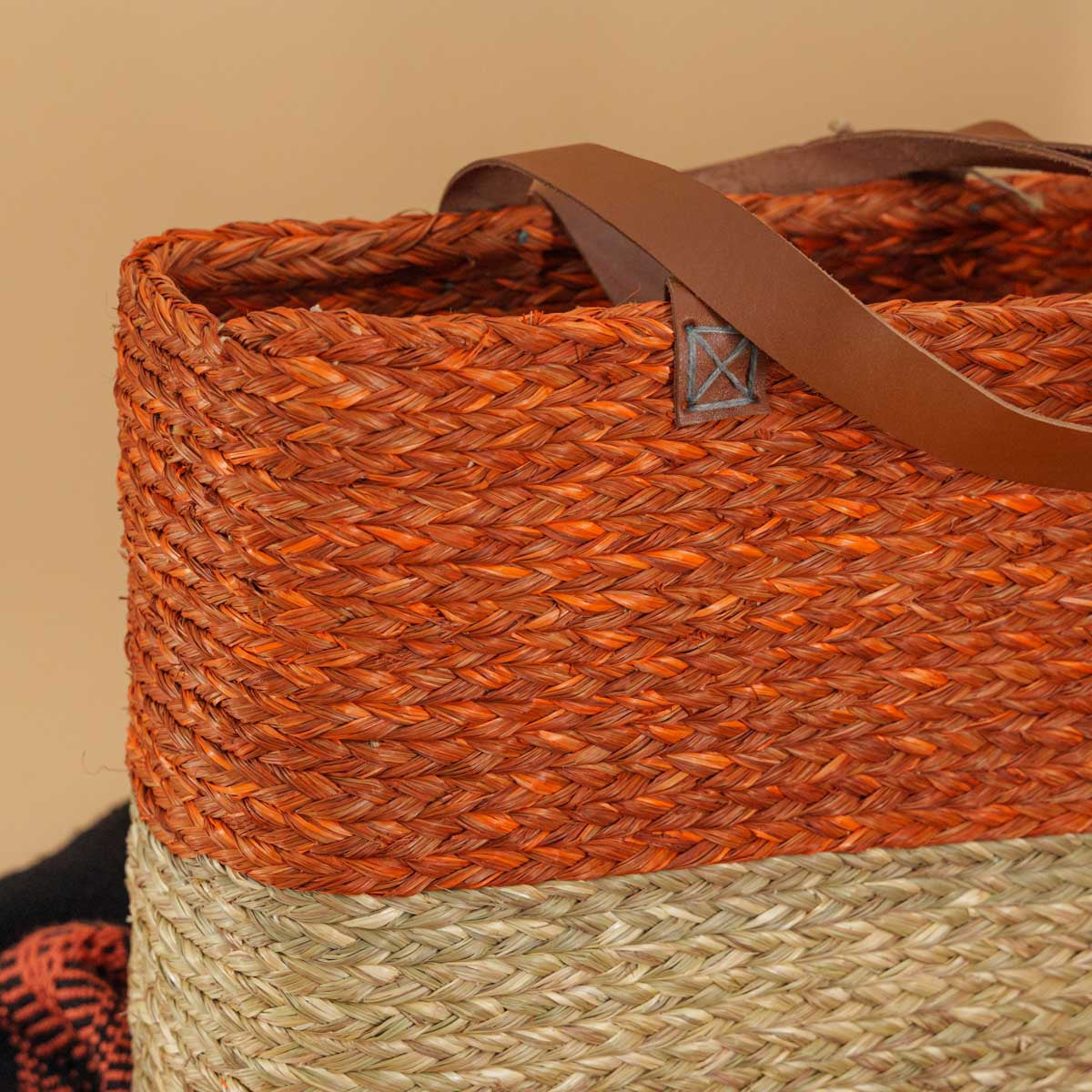 Sabai Woven Orange Tote