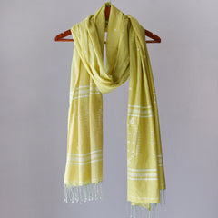 Pure Cotton Lime Yellow Stole