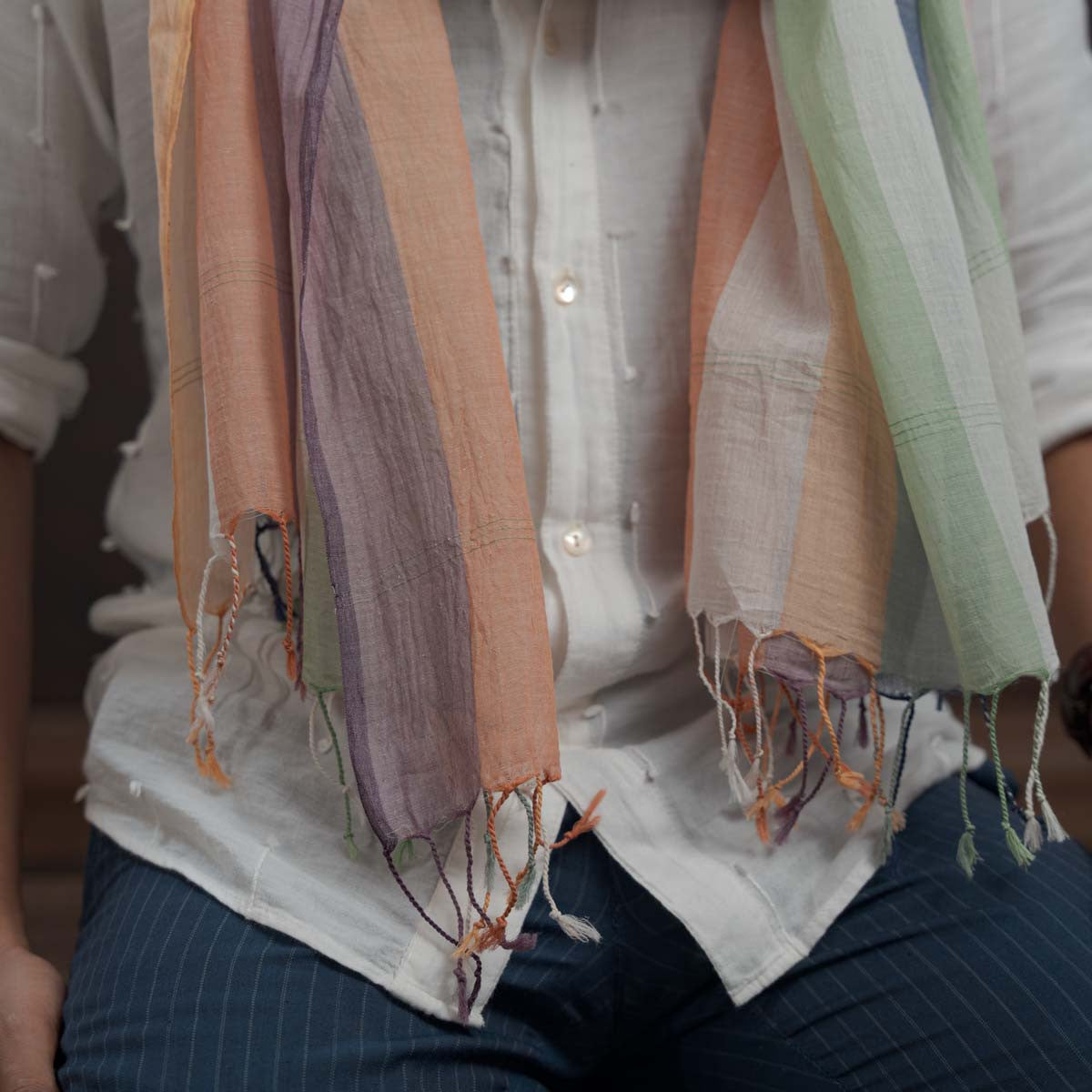 Handwoven Rainbow Stoles