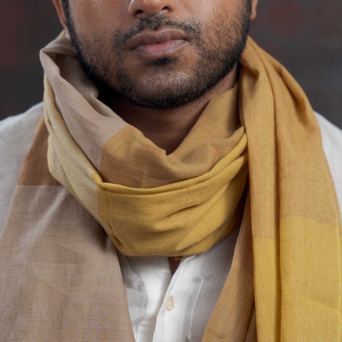 Handwoven Mustard Stole