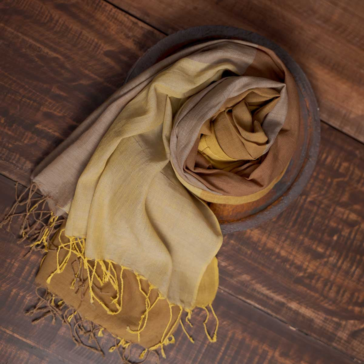 Handwoven Mustard Stole