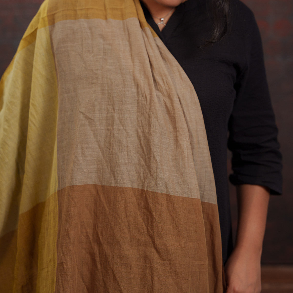 Handwoven Mustard Stole