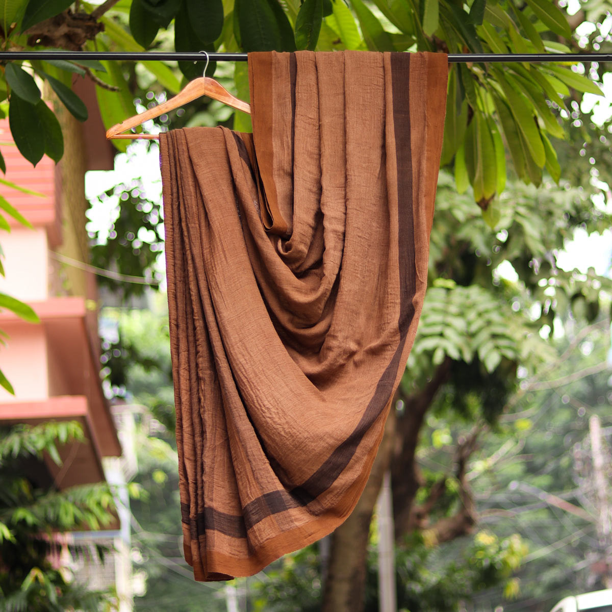 Brown Natural Dye Saree