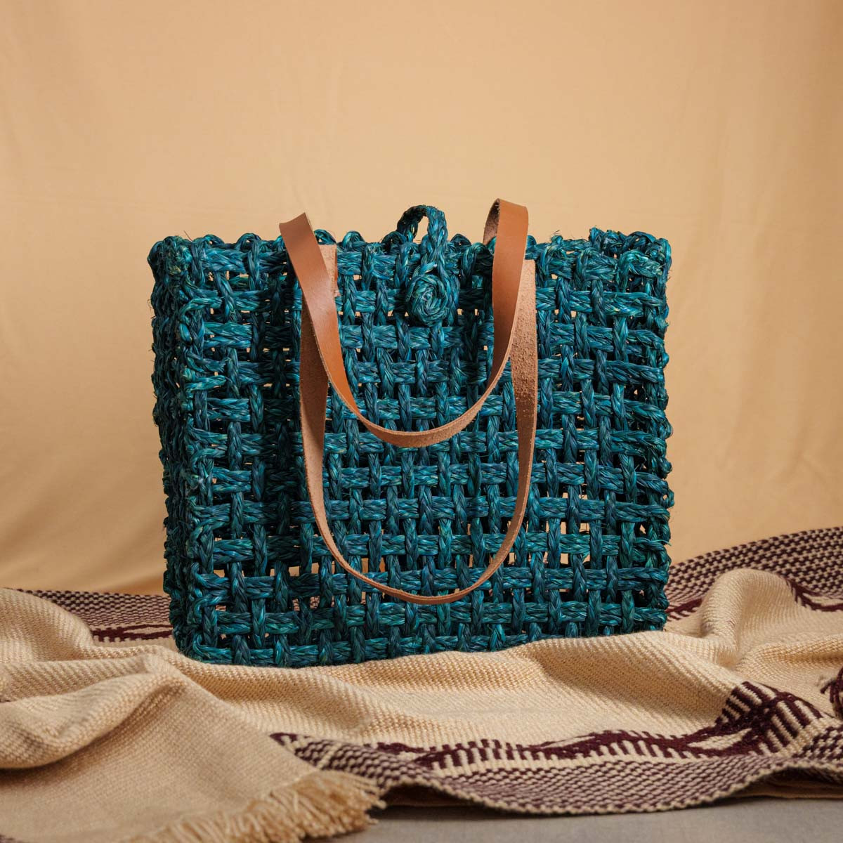 Sabai Grass Blue Tote Bag