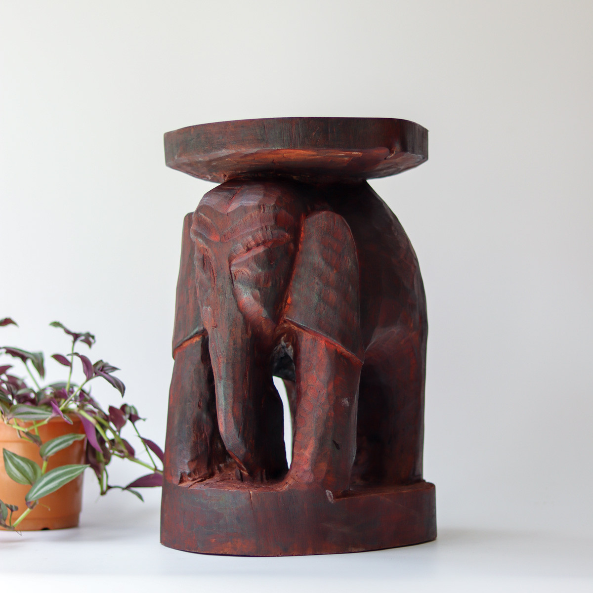 Wooden Elephant Table