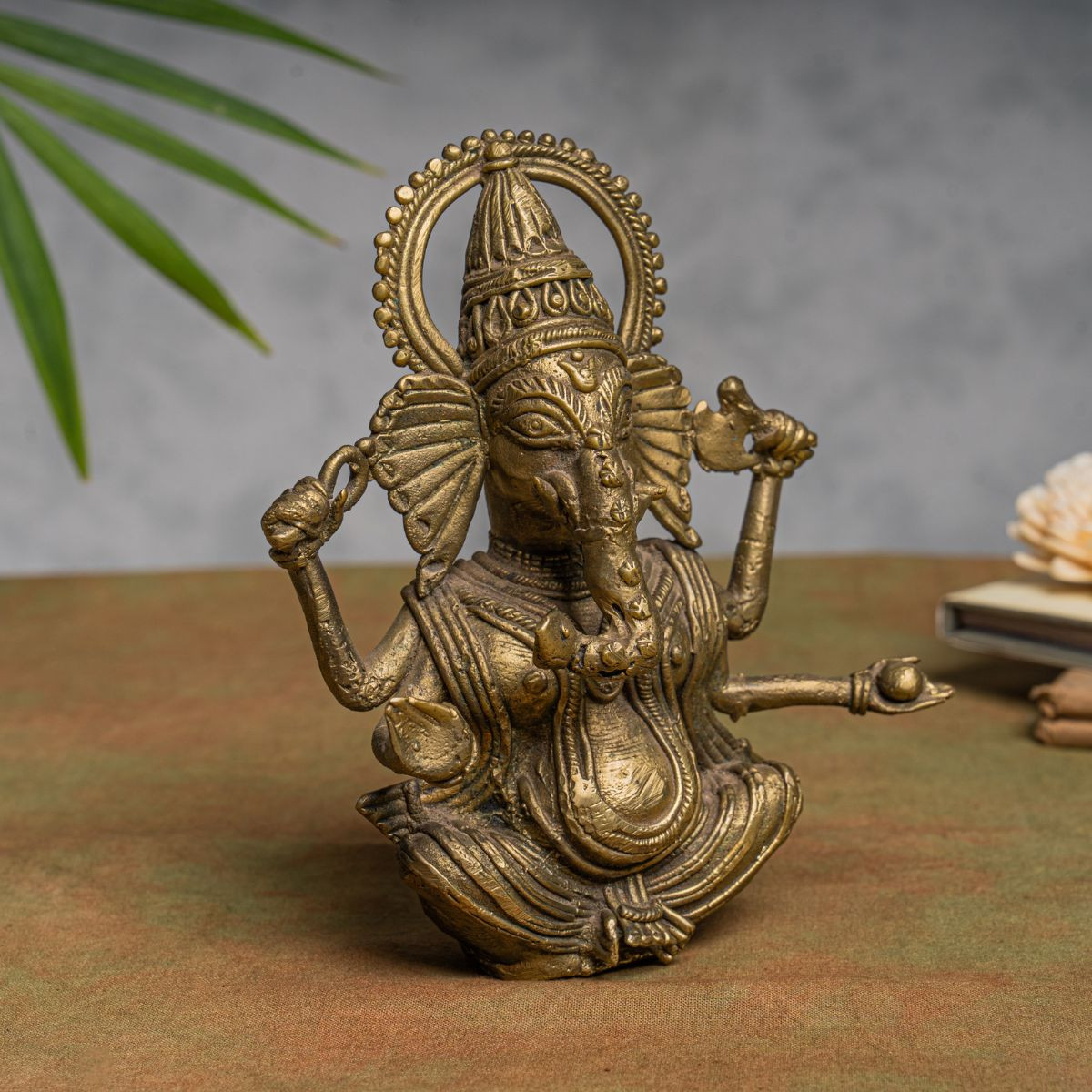 Dokra Sitting Ganesha