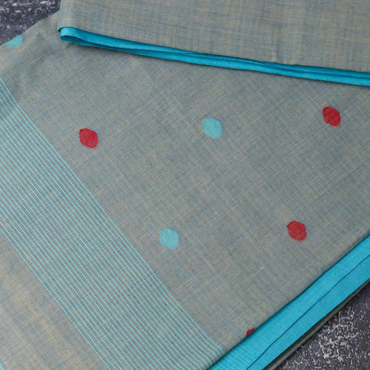 Cotton Jamdani Sea Green