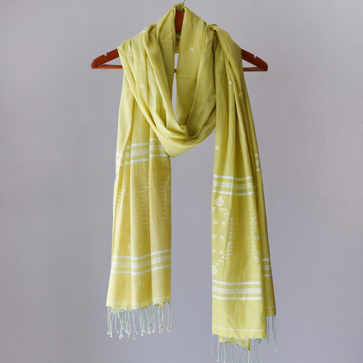 Pure Cotton Lime Yellow Stole