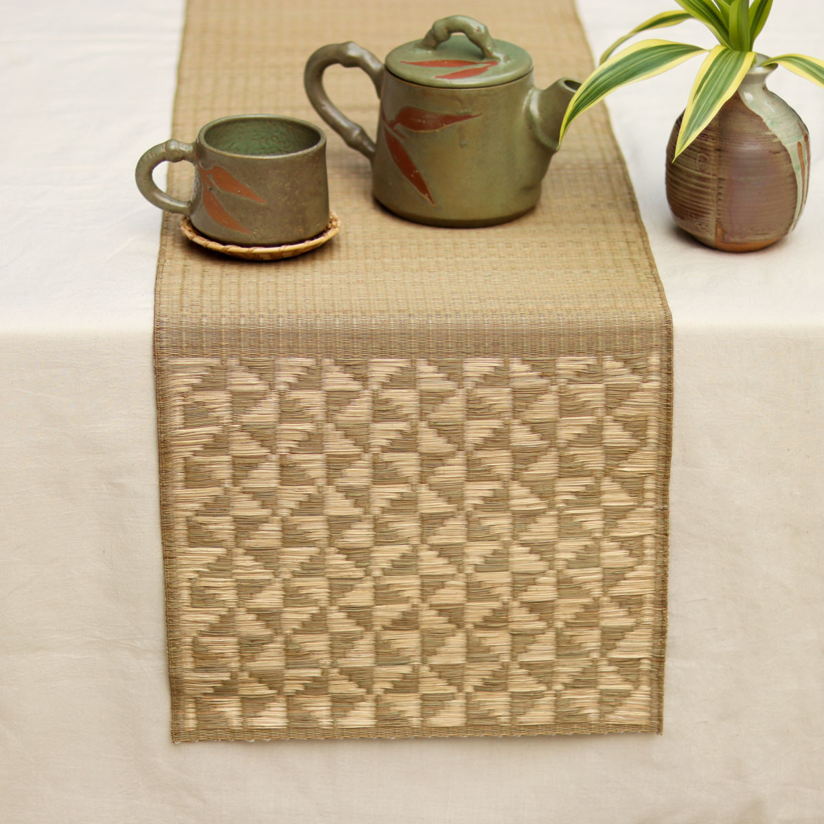 Handwoven Madur Runner (Beige)