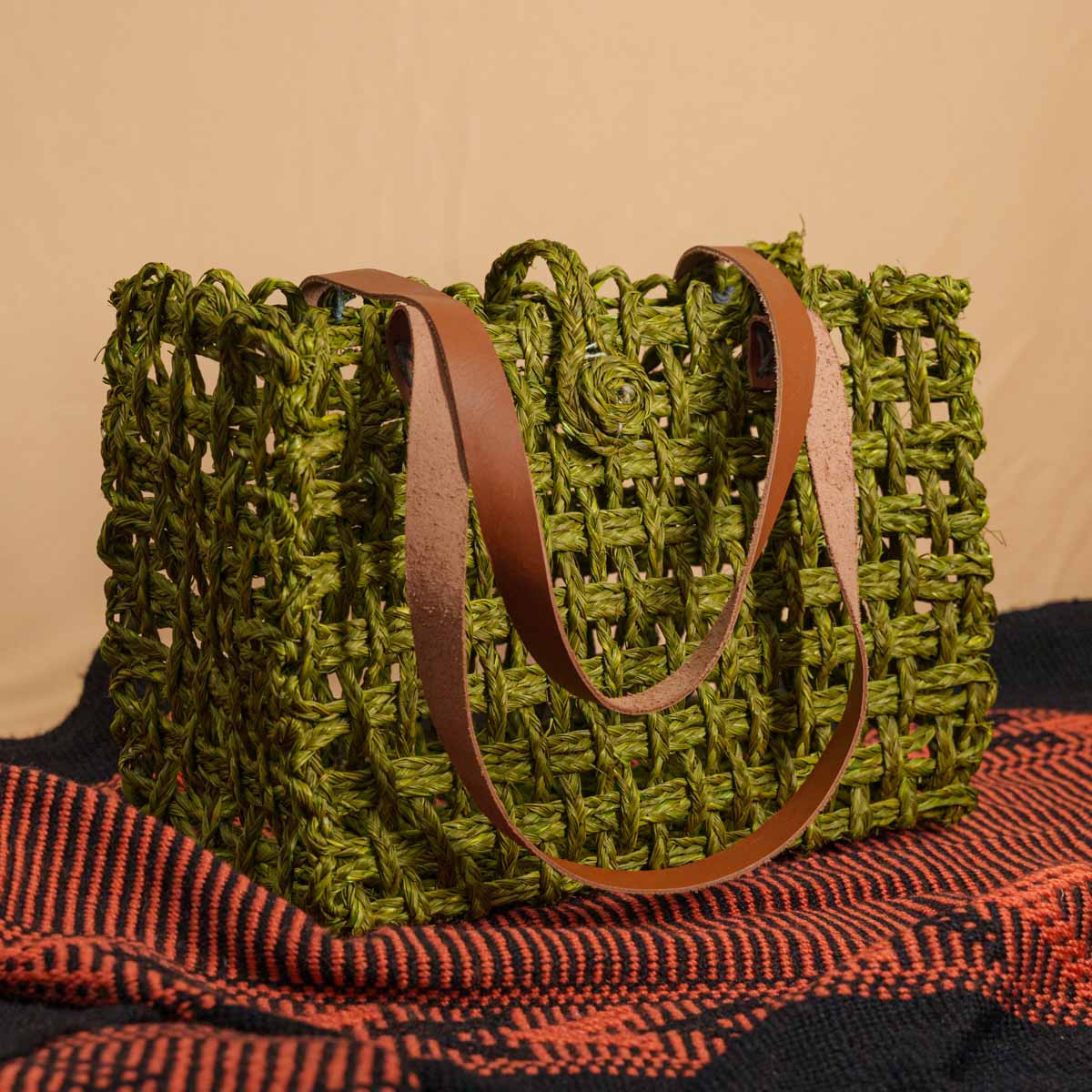 Sabai Grass Small Green Tote Bag