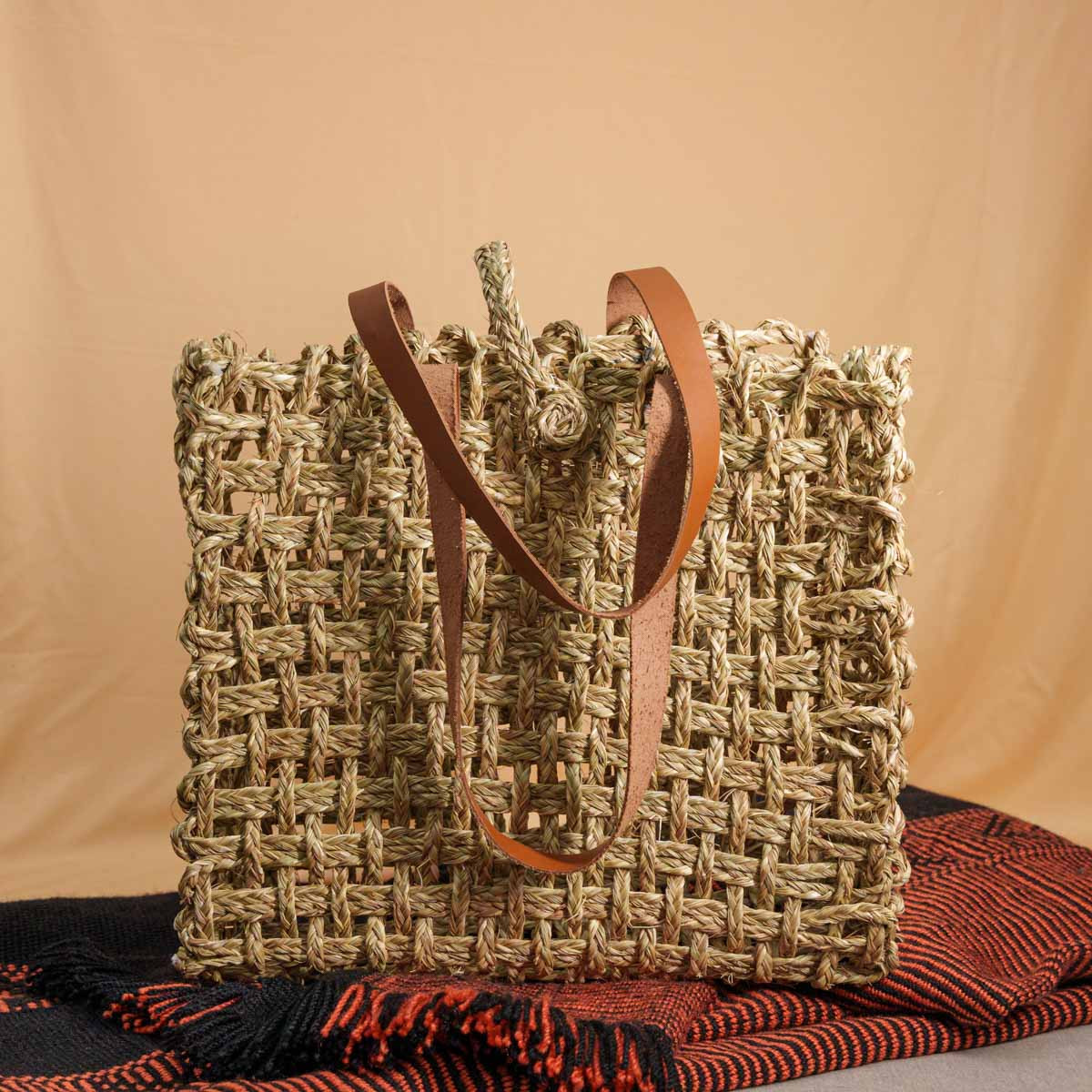 Sabai Grass Natural Tote Bag