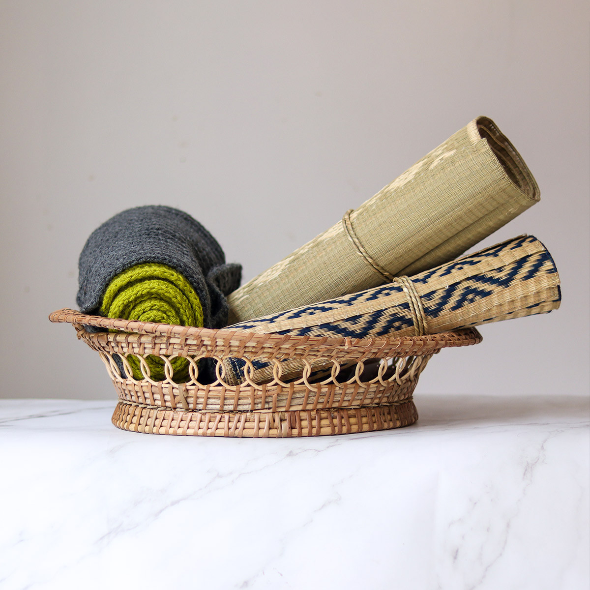 Cane Woven Oval Basket